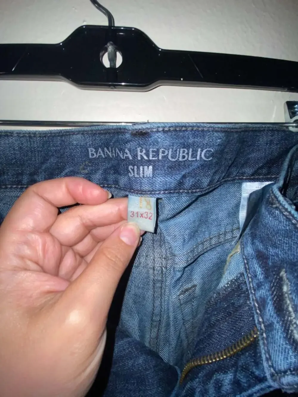 Banana Republic Slim Fit Distressed Blue Denim Jeans 31x32